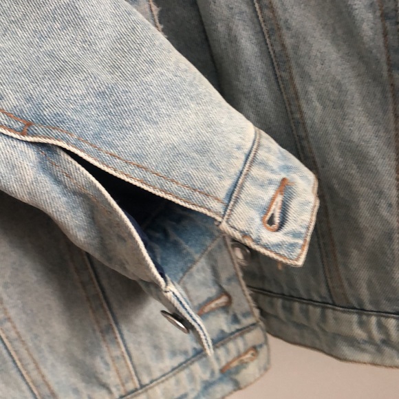 Frank & Oak Fleece Sherpa Lined Denim Jacket - Picture 5 of 6